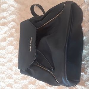 Black Flap Backpack by Christian Siriano